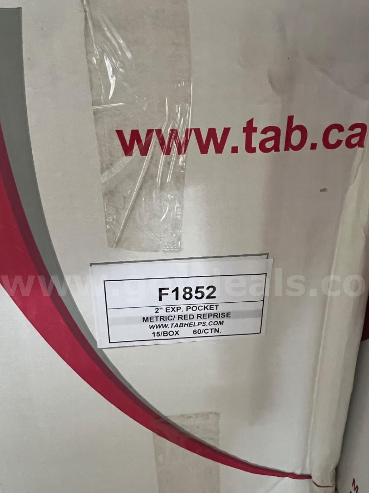 CASE OF 15 TAB 2" EXPANSION POCKET F1852 METRIC/RED REPRISE 15 PC PER BOX  *WILL SHIP* Case F1852 Government Surplus Auction - Photo #2