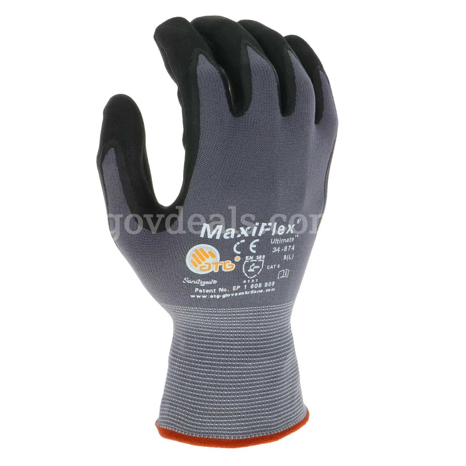 MaxiFlex Ultimate Micro Foam Nitrile Grip Coated WORK GLOVES 12 PAIR 34-875/S(7) *WILL SHIP*  875 Government Surplus Auction - Photo #4