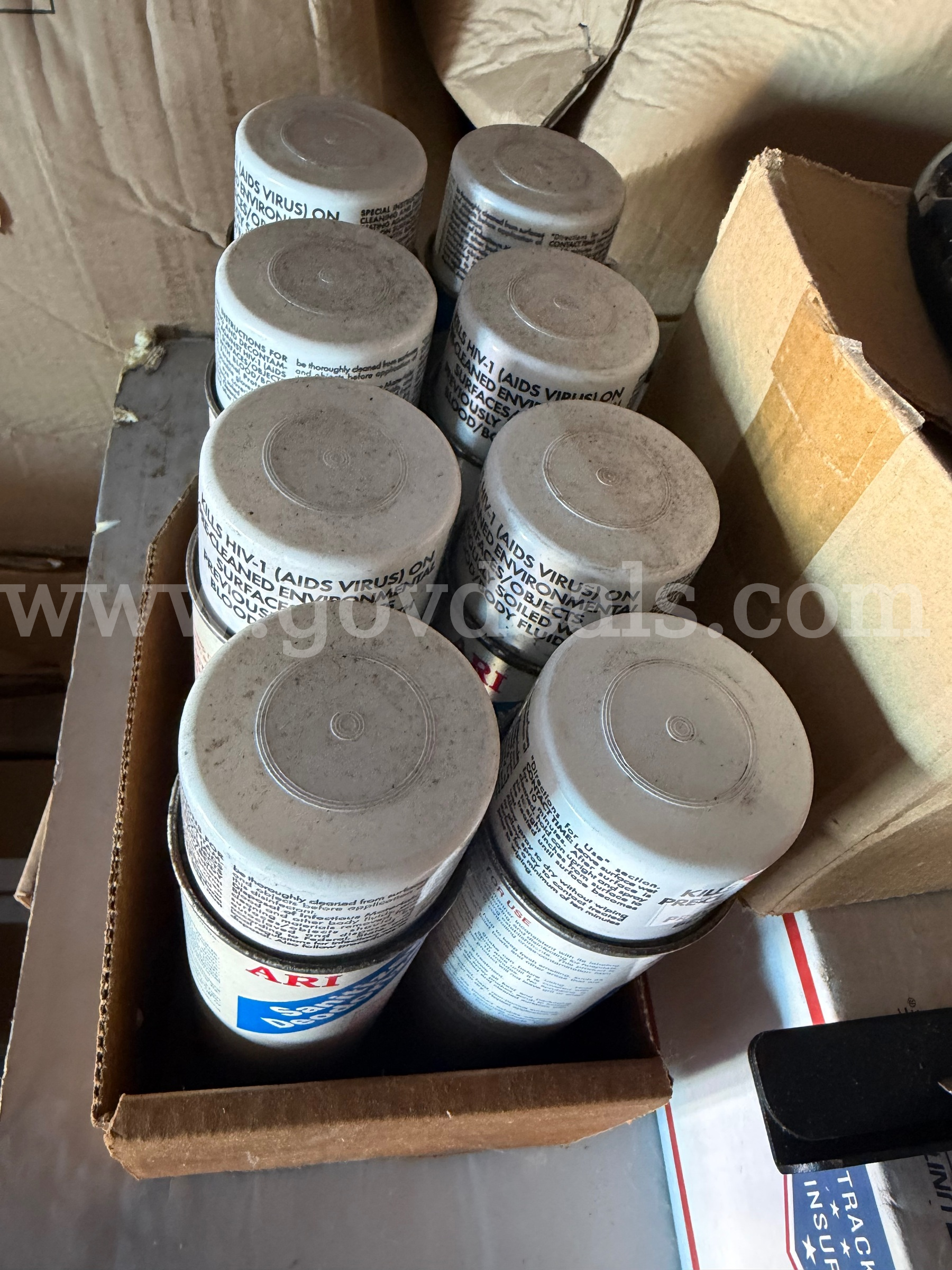 LOT OF 8 ARI SANITIZER DEODORIZER II SPRAY  NET CONTENTS 11oz (312GM) CUSTOM ORDER *WILL SHIP*  312GM Government Surplus Auction - Photo #3