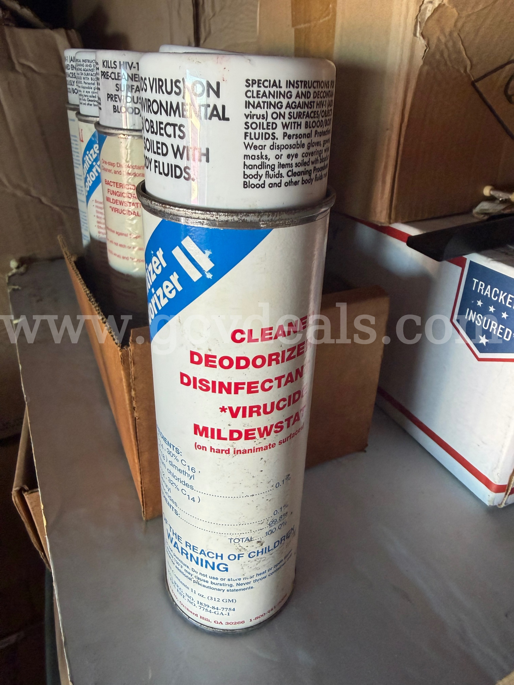 LOT OF 8 ARI SANITIZER DEODORIZER II SPRAY  NET CONTENTS 11oz (312GM) CUSTOM ORDER *WILL SHIP*  312GM Government Surplus Auction - Photo #5