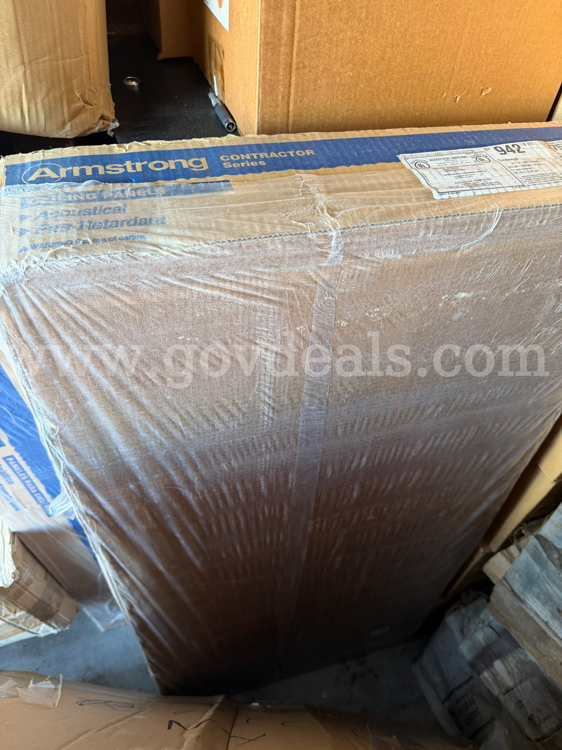 LOT OF 2 Armstrong Ceilings 48-in x 24-in Textured Contractor 10-Pack White Fis   Government Surplus Auction - Photo #4