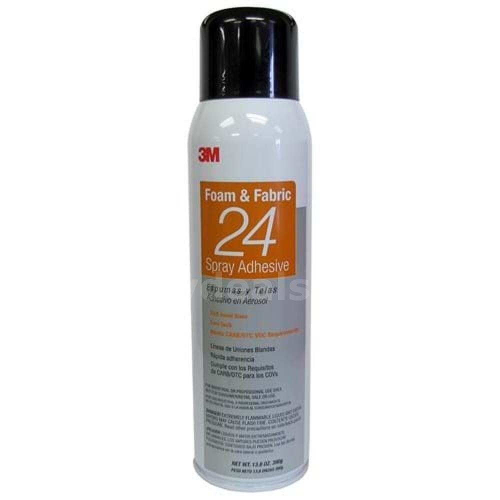 CASE OF 12 BOTTLES 3M Foam & Fabric Spray Adhesive 24, Orange, 16 fl oz Can (Net Wt 13.8 oz) NEW *WILL SHIP*