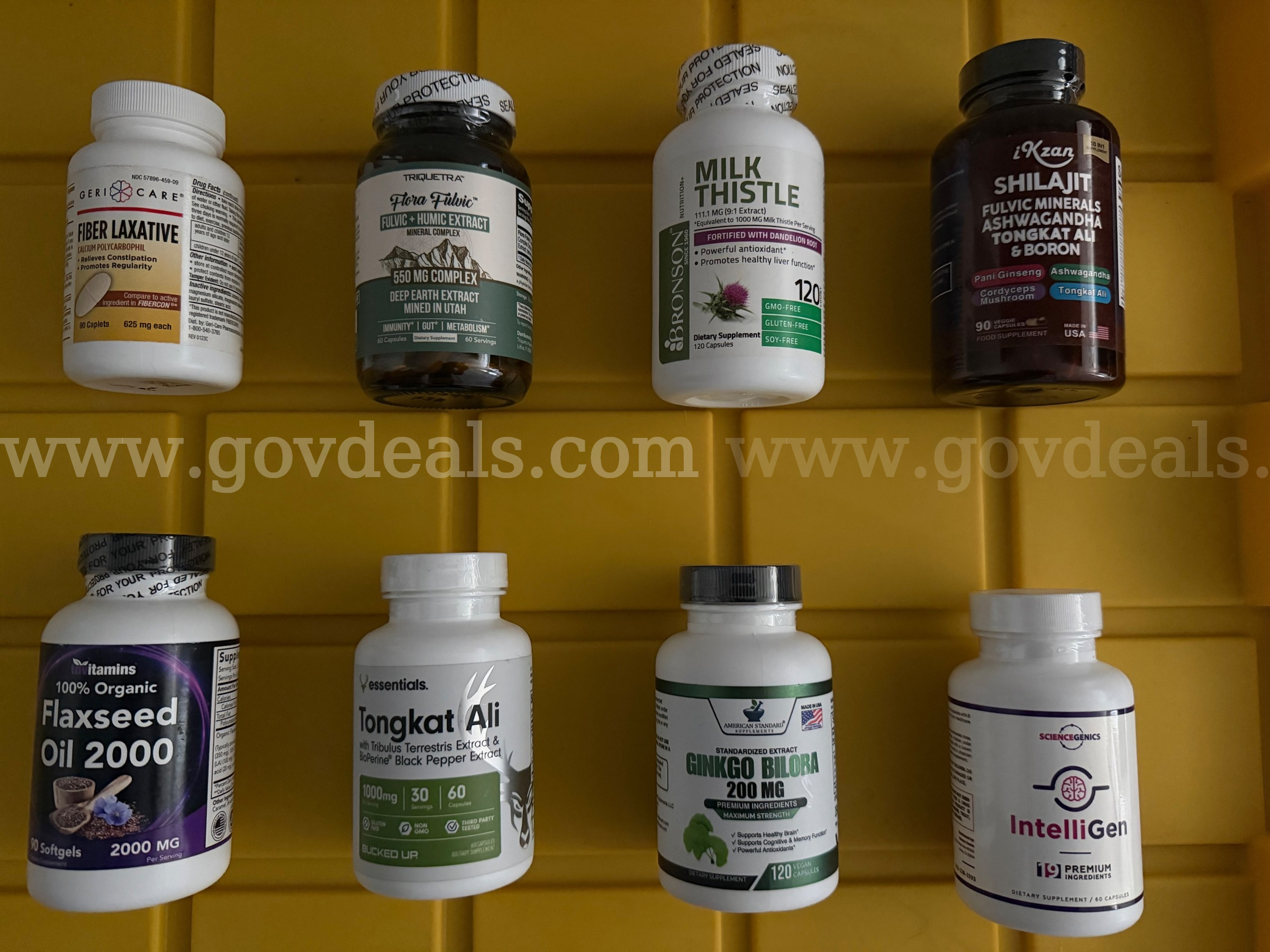 LOT OF 8 ASSORTED VITAMINS PILLS FACTORY SEALED EXP.2026 *WILL SHIP*   Government Surplus Auction - Primary Photo
