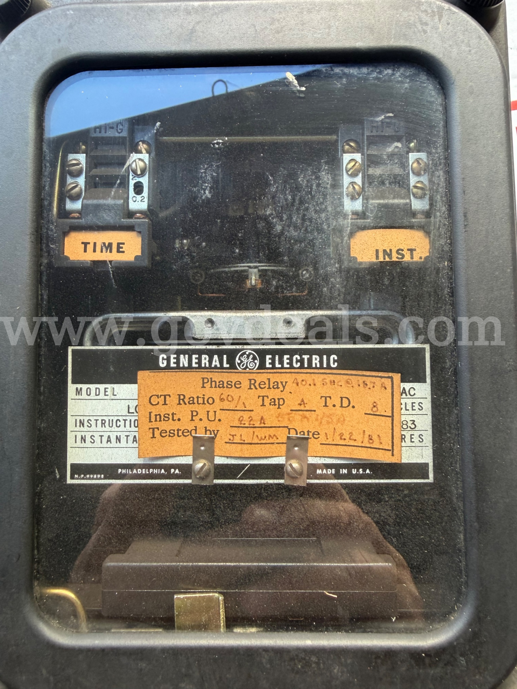 GENERAL ELECTRIC BALANCED CURRENT RELAY MODEL *WILL SHIP*   Government Surplus Auction - Primary Photo