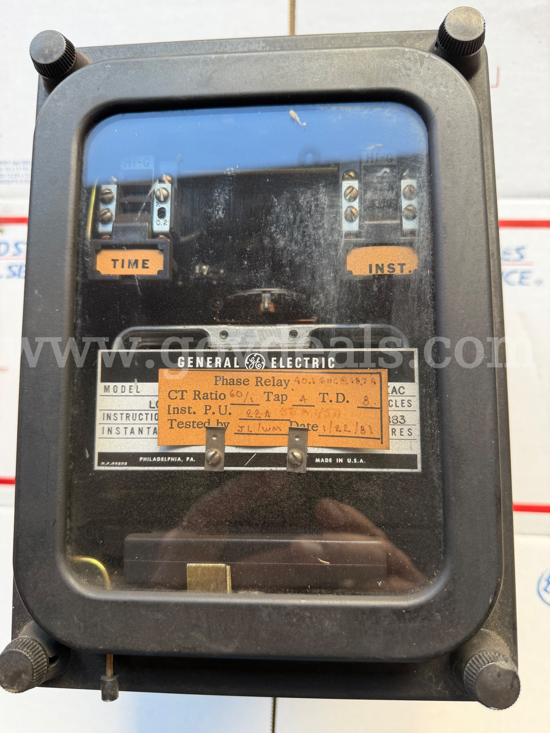 GENERAL ELECTRIC BALANCED CURRENT RELAY MODEL *WILL SHIP*   Government Surplus Auction - Photo #2