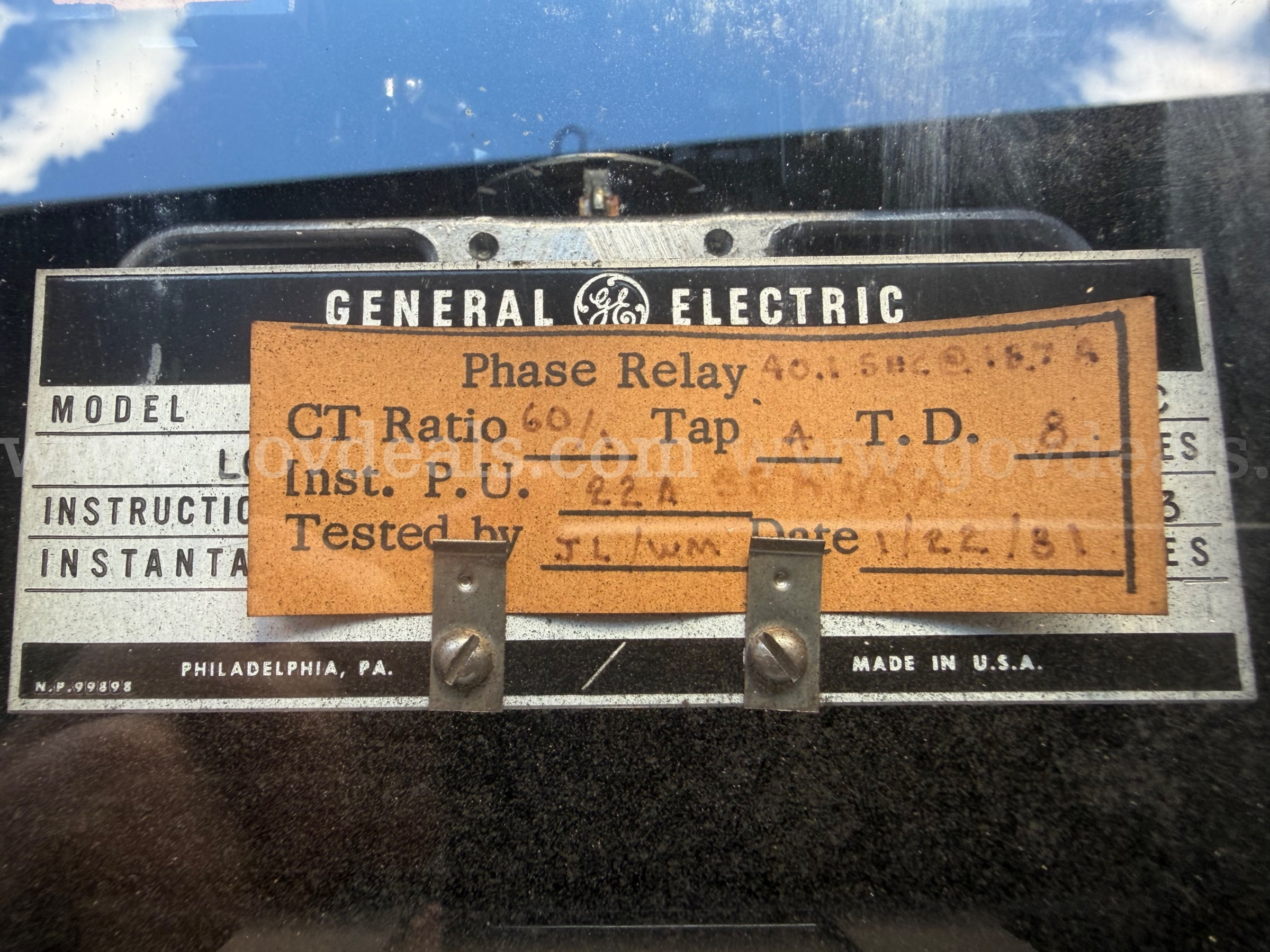 GENERAL ELECTRIC BALANCED CURRENT RELAY MODEL *WILL SHIP*   Government Surplus Auction - Photo #6