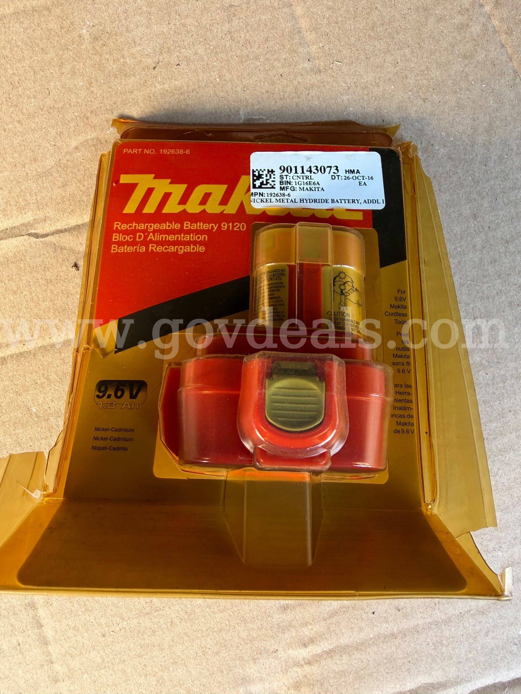 MAKITA RECHARGEABLE BATTERY 9120 NEW OLD STOCK  FACTORY SEALED *WILL SHIP*  9120 Government Surplus Auction - Photo #3