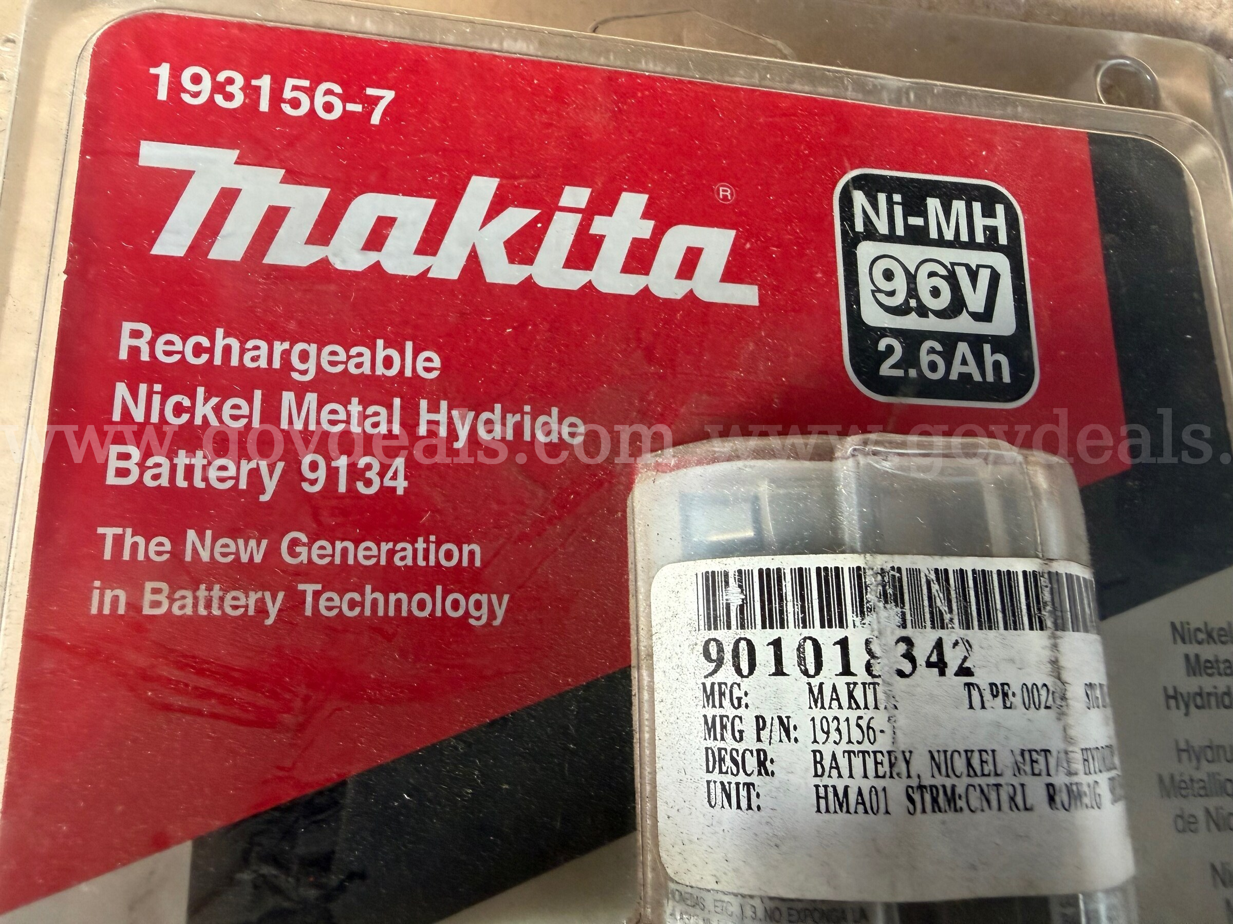 MAKITA RECHARGEABLE BATTERY 9134 NEW OLD STOCK  FACTORY SEALED *WILL SHIP*  9134 Government Surplus Auction - Photo #3