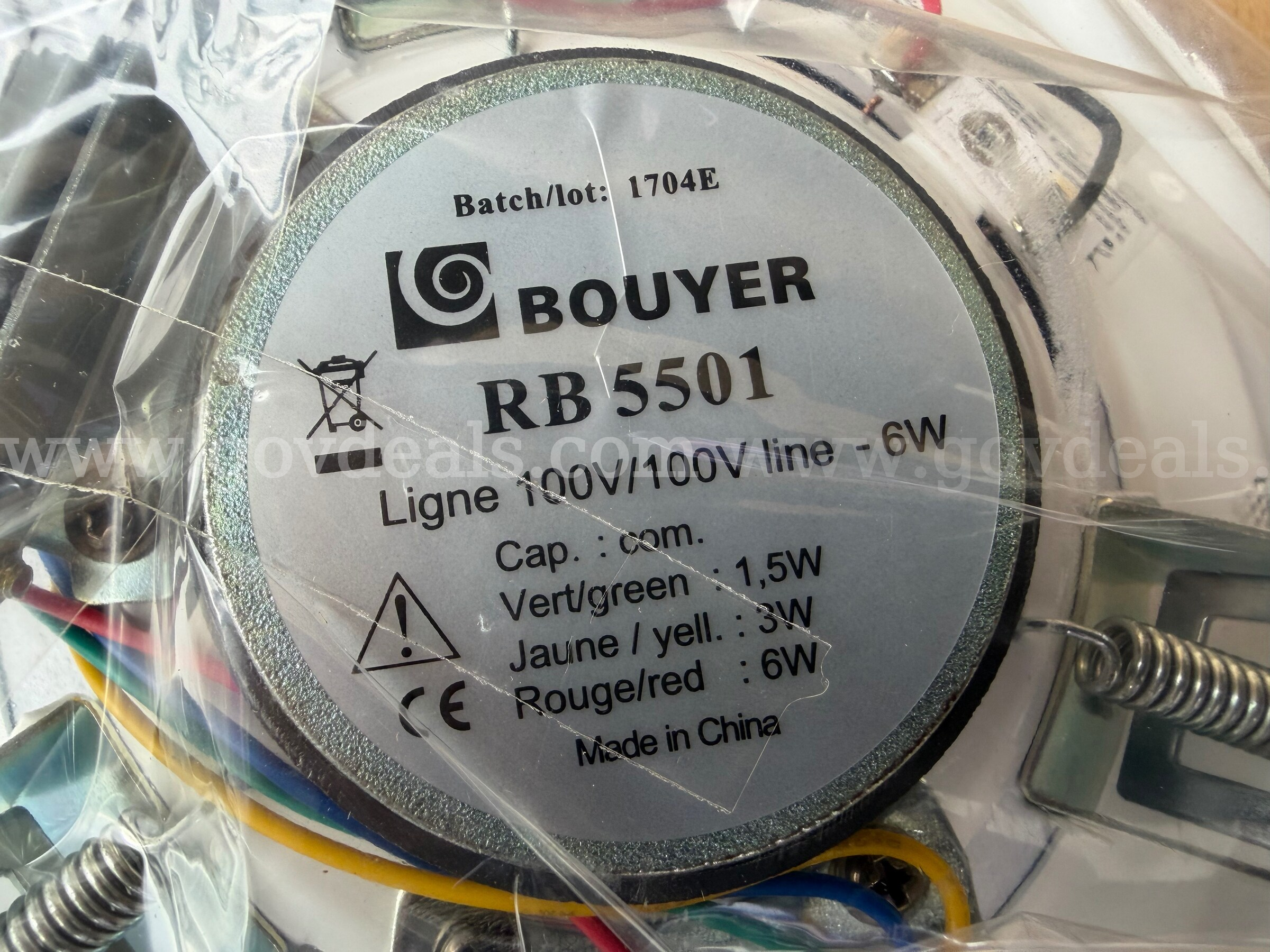 LOT OF 4 Bouyer Design CEILING LOUDSPEAKER 6W ENCLOSURE RB-5501 BRAND NEW *WILL SHIP*  5501 Government Surplus Auction - Photo #3