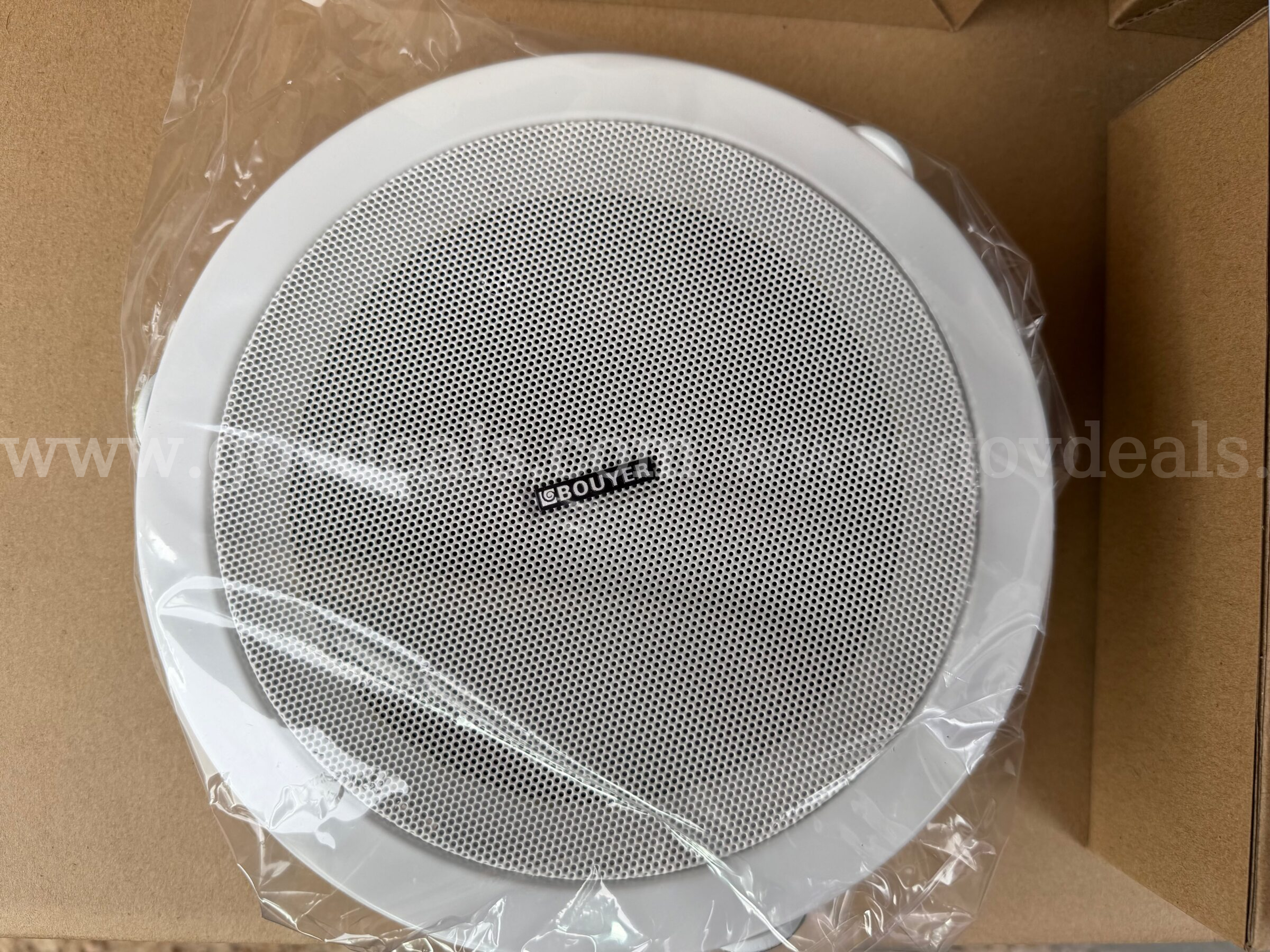 LOT OF 4 Bouyer Design CEILING LOUDSPEAKER 6W ENCLOSURE RB-5501 BRAND NEW *WILL SHIP*  5501 Government Surplus Auction - Primary Photo