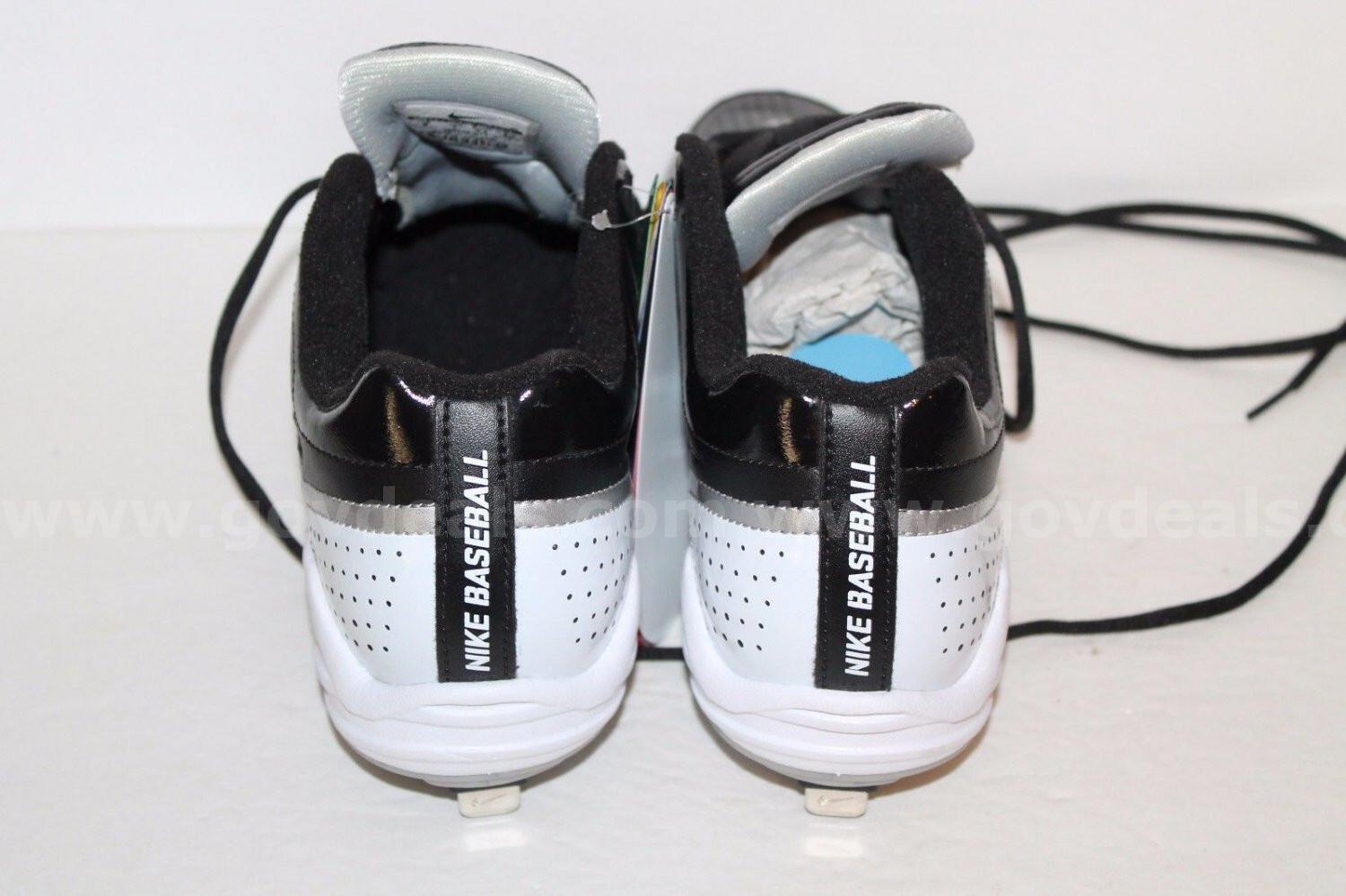 NIKE ZOOM TROUT 3 Mid BLACK Baseball Cleats METAL 856503-011 SIZE 8.5 NIB $140 *WILL SHIP*  011 Government Surplus Auction - Photo #3