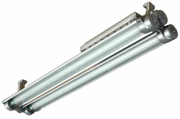 ONE (1) Dimmable Explosion Proof, EPL-48-2L-T5HO-D Waterproof Fluorescent Light -Paint Booth, Rigs - 2 Lamp - 4 foot   Government Surplus Auction - Primary Photo