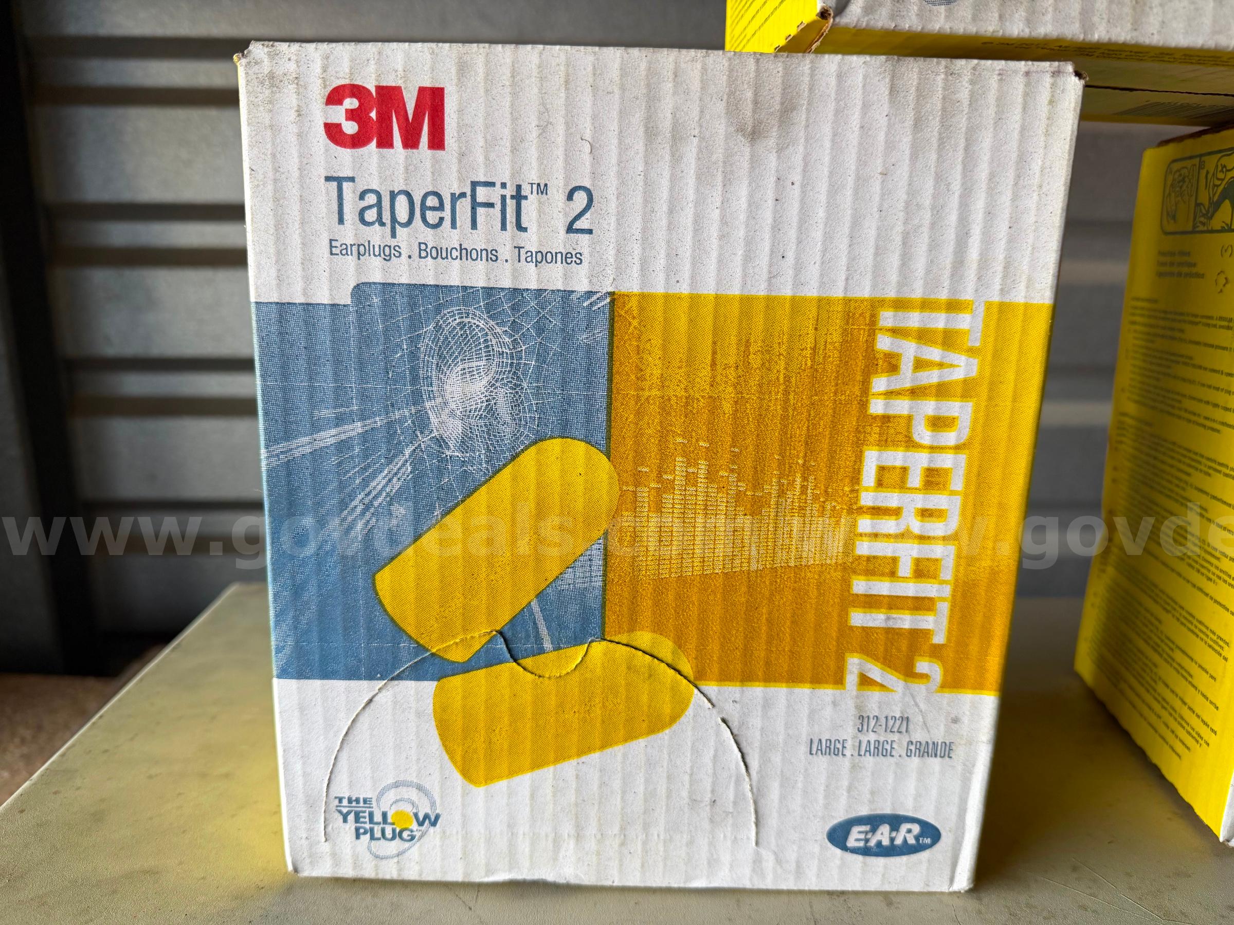 Lot of 3 Box (600 Pairs) 3M E-A-R TaperFit 2 Corded Earplugs 312-1223, Disposable Foam Bullet new in box  *WILL SHIP*  600 Government Surplus Auction - Photo #6