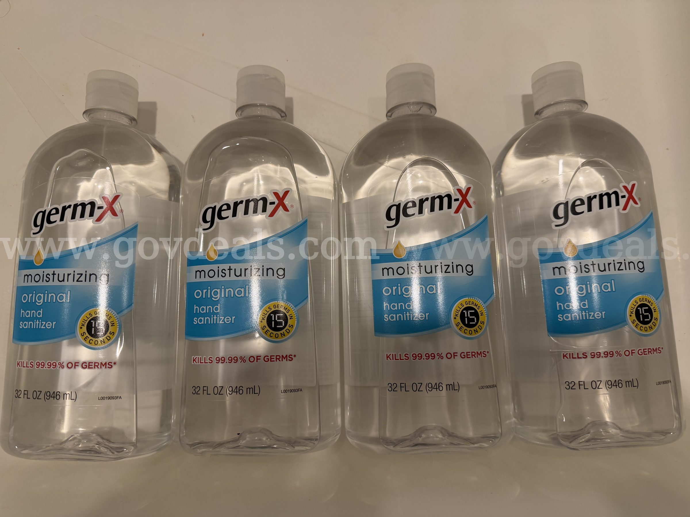 LOT OF 8 Big Size GERM-X Hand Sanitizer, 32 oz Flip-Cap Bottle NEW *WILL SHIP*   Government Surplus Auction - Photo #3