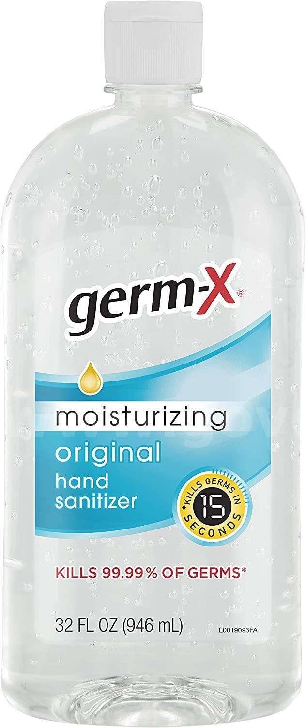 LOT OF 8 Big Size GERM-X Hand Sanitizer, 32 oz Flip-Cap Bottle NEW *WILL SHIP*   Government Surplus Auction - Primary Photo