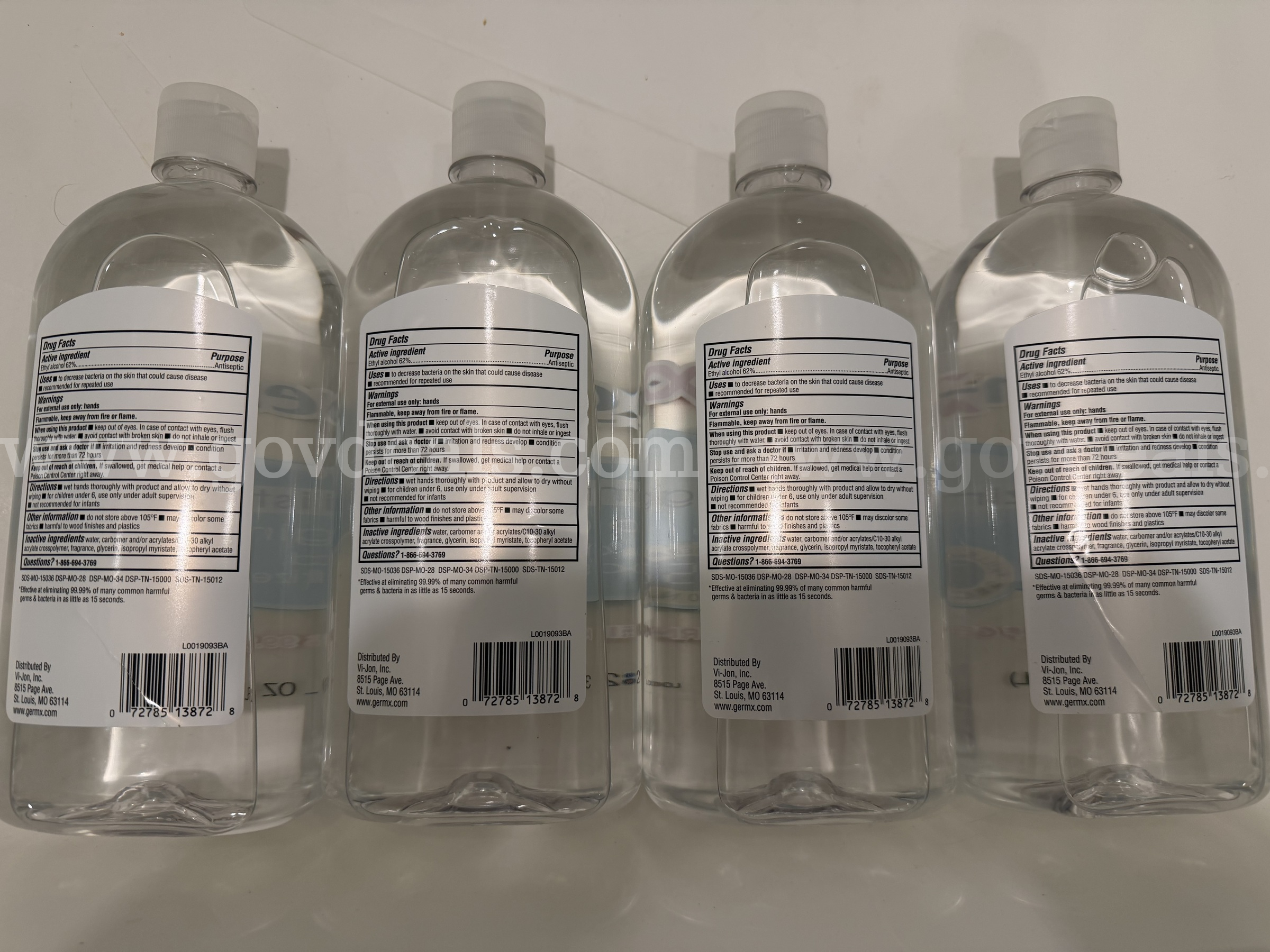 LOT OF 8 Big Size GERM-X Hand Sanitizer, 32 oz Flip-Cap Bottle NEW *WILL SHIP*   Government Surplus Auction - Photo #4