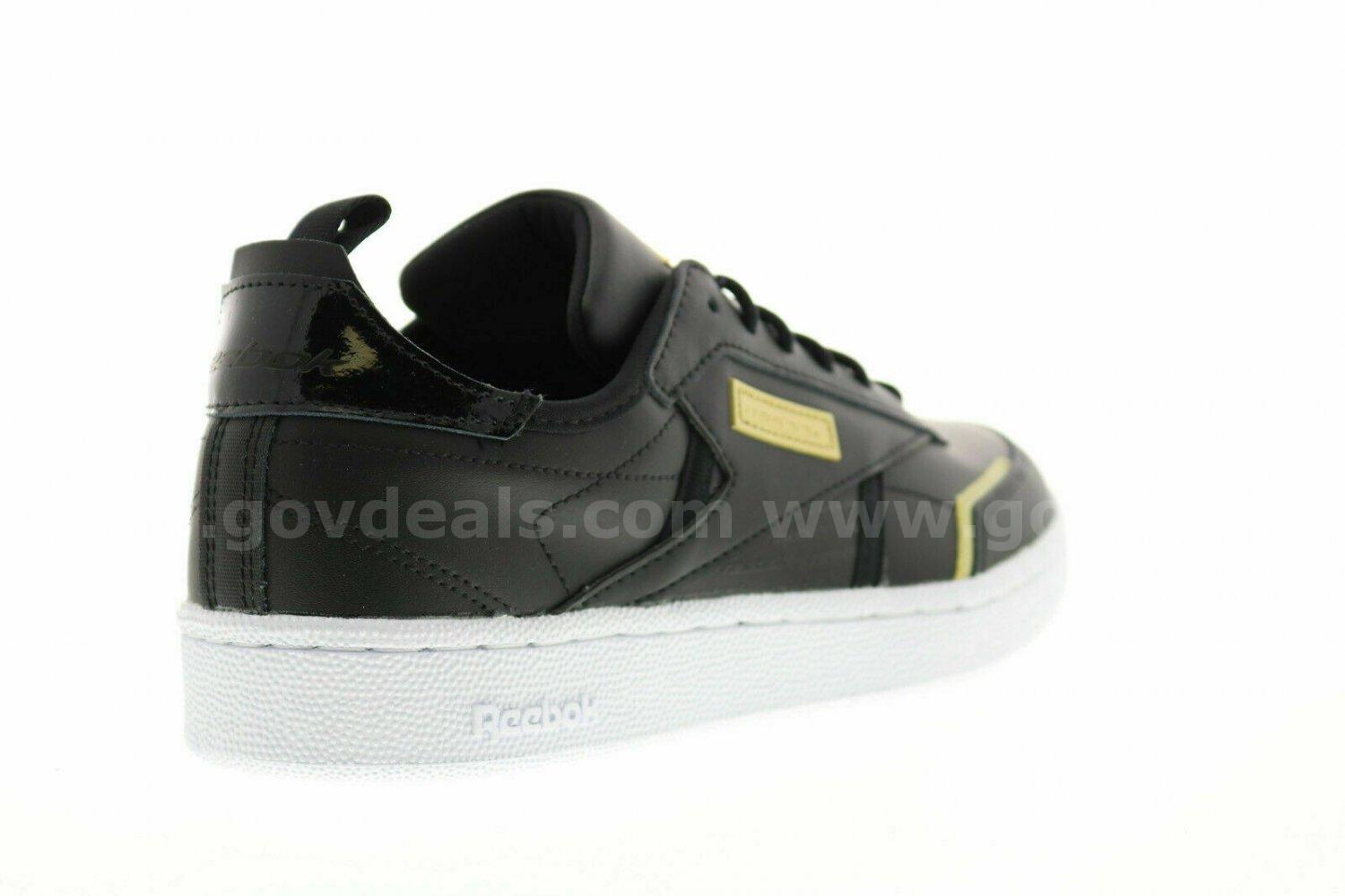 Reebok Club C Ree DUX FV3215 Men's Black Leather Lace Up Sneakers 10.5 NEW *WILL SHIP*  FV3215 Government Surplus Auction - Photo #3