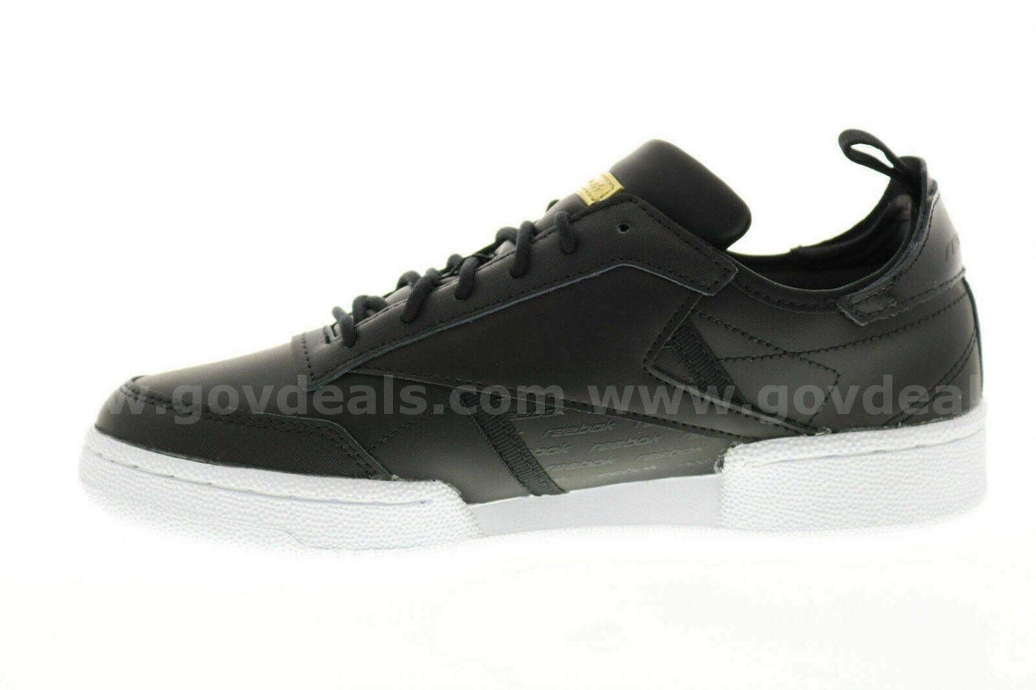 Reebok Club C Ree DUX FV3215 Men's Black Leather Lace Up Sneakers 10.5 NEW *WILL SHIP*  FV3215 Government Surplus Auction - Photo #5