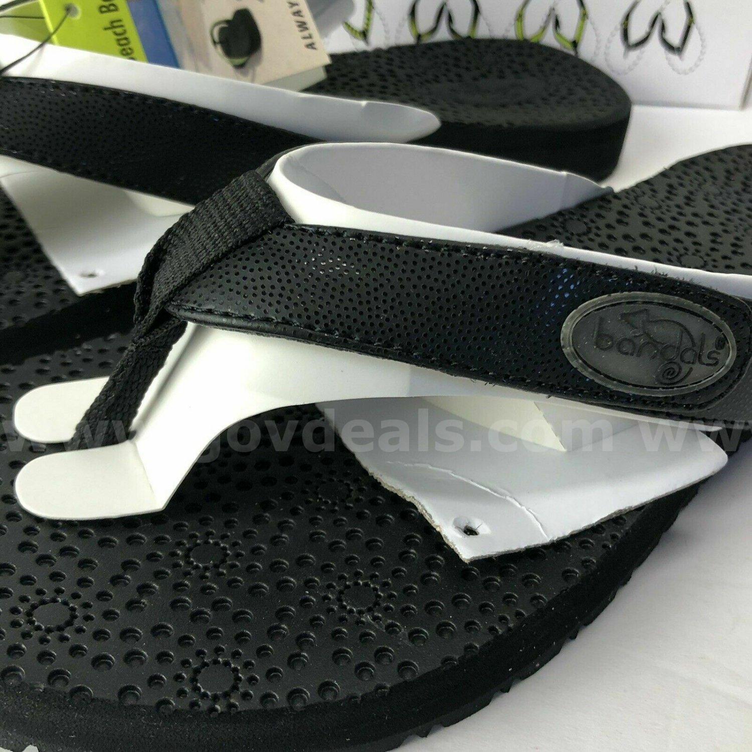Bandals Beach Sandals Interchangeable Women’s Size 9 Color Black NEW IN BOX *WILL SHIP*   Government Surplus Auction - Photo #5