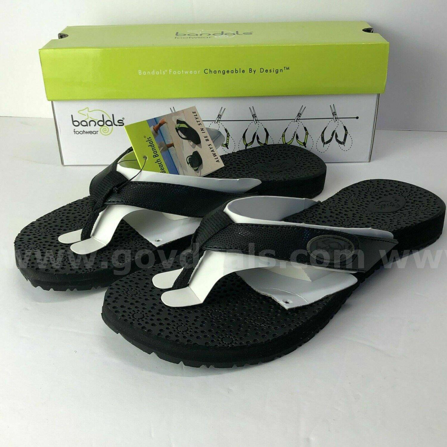 Bandals Beach Sandals Interchangeable Women’s Size 9 Color Black NEW IN BOX *WILL SHIP*   Government Surplus Auction - Primary Photo