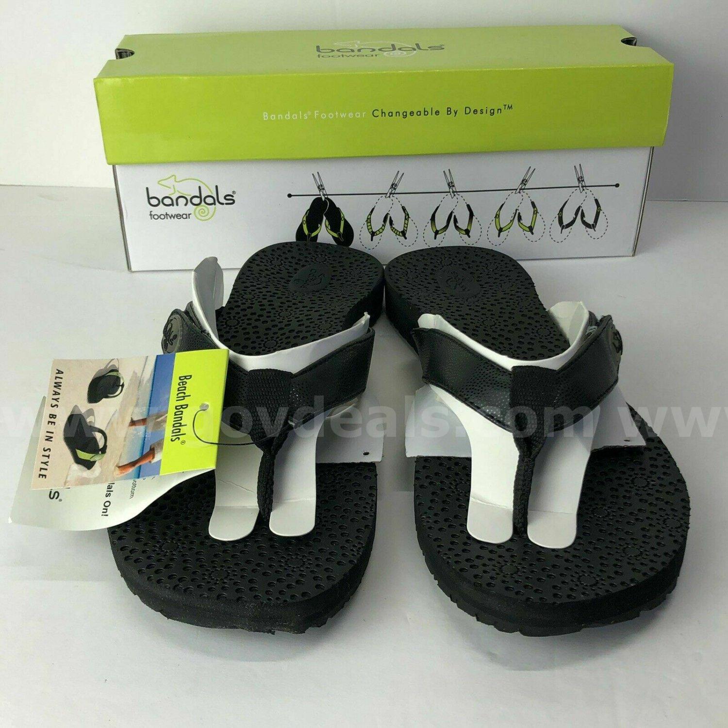 Bandals Beach Sandals Interchangeable Women’s Size 9 Color Black NEW IN BOX *WILL SHIP*   Government Surplus Auction - Photo #2