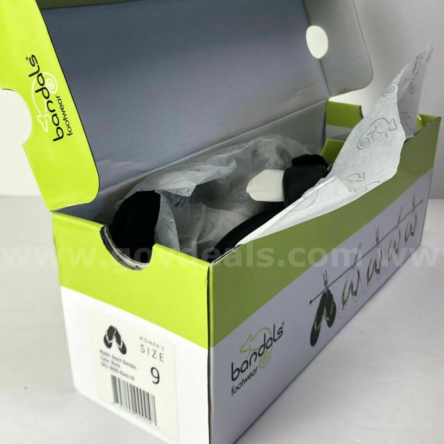 Bandals Beach Sandals Interchangeable Women’s Size 9 Color Black NEW IN BOX *WILL SHIP*   Government Surplus Auction - Photo #3