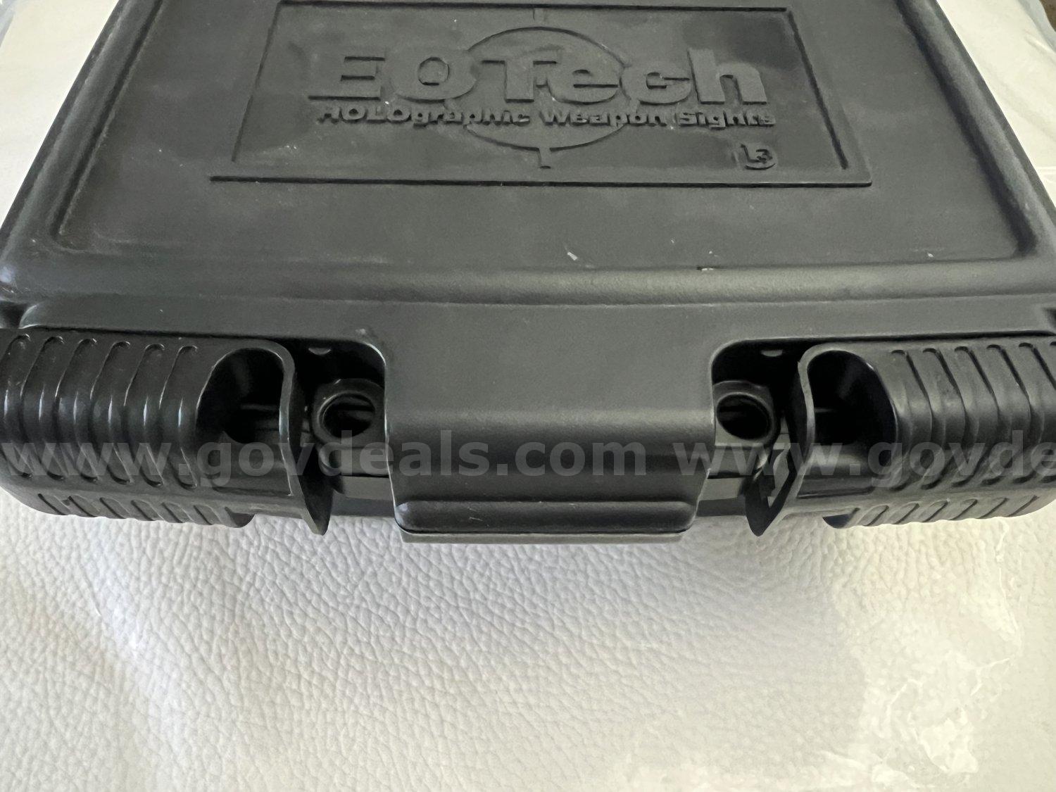 ONE (1) EOTech Holographic Sight Optic CASE ONLY Black Factory Box Plastic MADE IN USA *WILL SHIP* Case  Government Surplus Auction - Photo #4