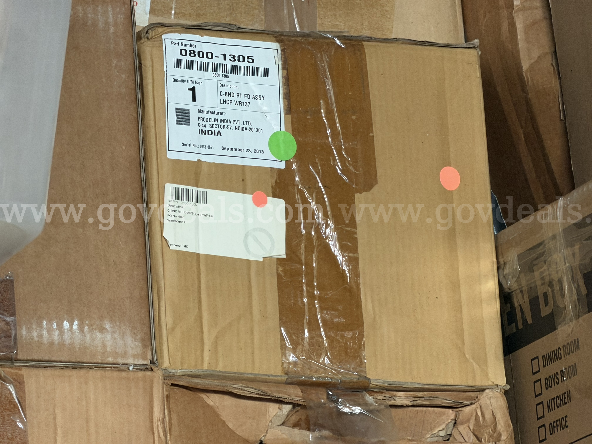 PRODELIN GENERAL DYNAMICS CIRCULAR C BAND 800 MHz TX/RX FEED 0800-1305 *WILL SHIP*  800 Government Surplus Auction - Photo #2