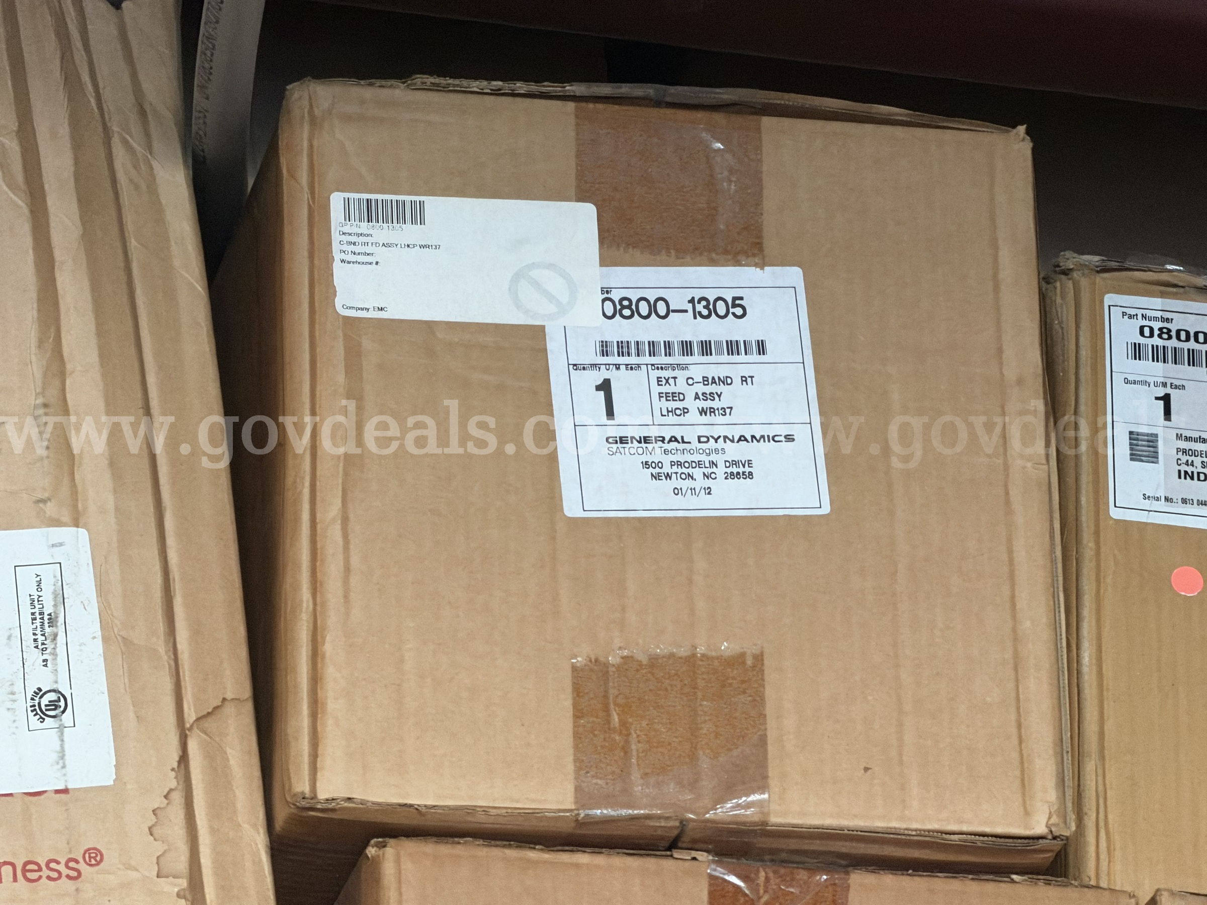 PRODELIN GENERAL DYNAMICS CIRCULAR C BAND 800 MHz TX/RX FEED 0800-1305 *WILL SHIP*  800 Government Surplus Auction - Photo #3