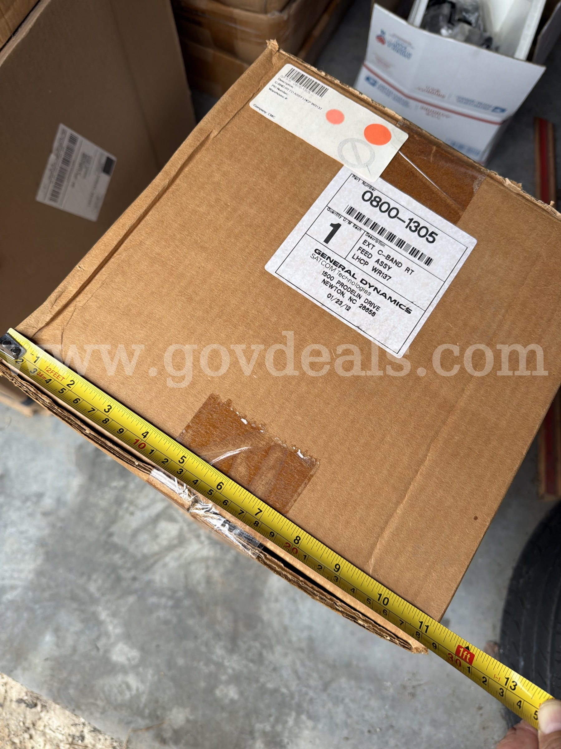 PRODELIN GENERAL DYNAMICS CIRCULAR C BAND 800 MHz TX/RX FEED 0800-1305 *WILL SHIP*  800 Government Surplus Auction - Photo #6