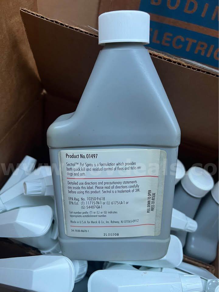 LOT OF 12 PCS 3M Sectrol Pet Spray 15 oz. use on both dogs and cats for fleas & ticks NEW IN BOX *CAN SHIP*   Government Surplus Auction - Photo #4