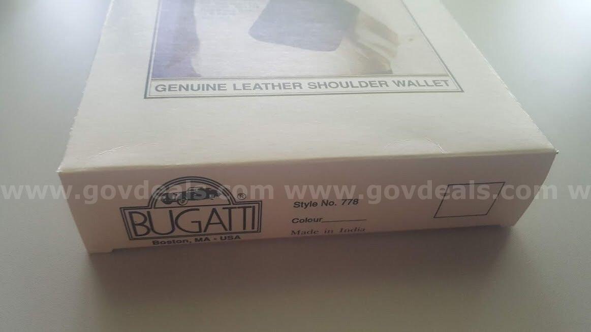 BUGATTI GENUINE LEATHER MEN'S SHOULDER BLACK WALLET STYLE #778 NIB *CAN SHIP*  778 Government Surplus Auction - Photo #4