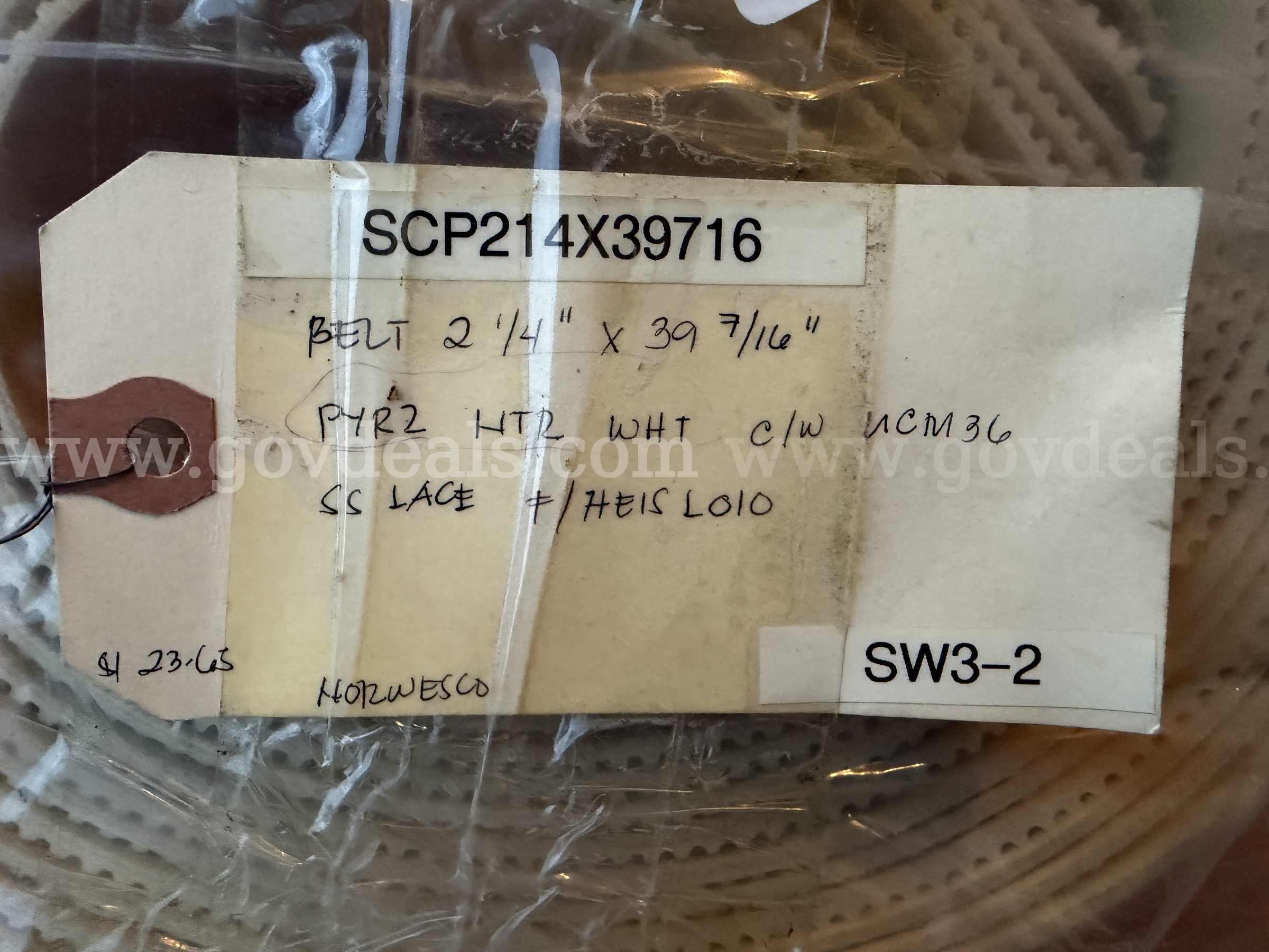 LOT OF 9 CONVEYOR BELTS SCP 2 1/4" X 39 7/16" NEVER USED NEW IN PACK  *WILL SHIP*   Government Surplus Auction - Photo #5