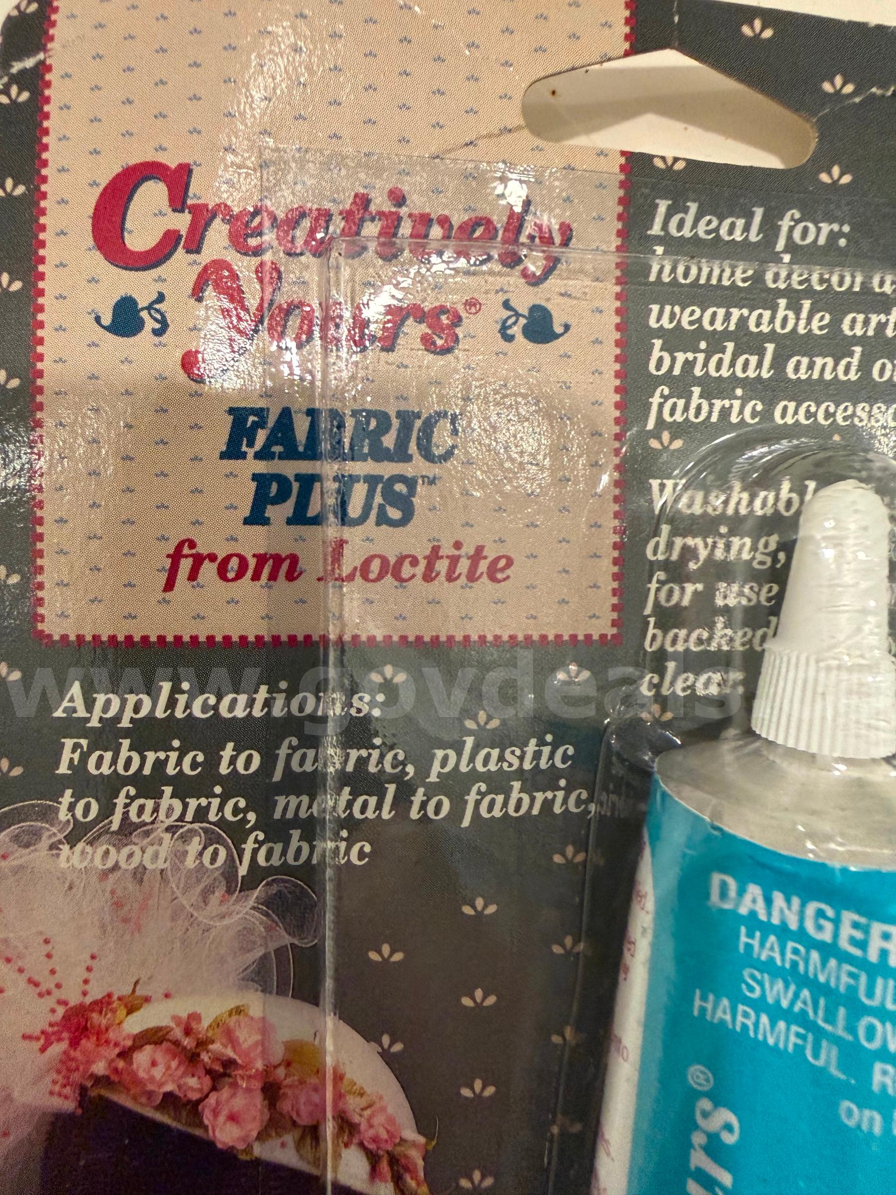Lot of 12 LOCTITE GLUE Fabric Plus Creatively Yours FROM LOCTITE 1.5 fl.oz 44.3ml MADE IN USA,NEW *WILL SHIP*   Government Surplus Auction - Photo #6