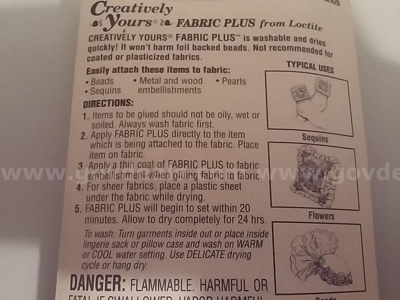 Lot of 12 LOCTITE GLUE Fabric Plus Creatively Yours FROM LOCTITE 1.5 fl.oz 44.3ml MADE IN USA,NEW *WILL SHIP*   Government Surplus Auction - Photo #6