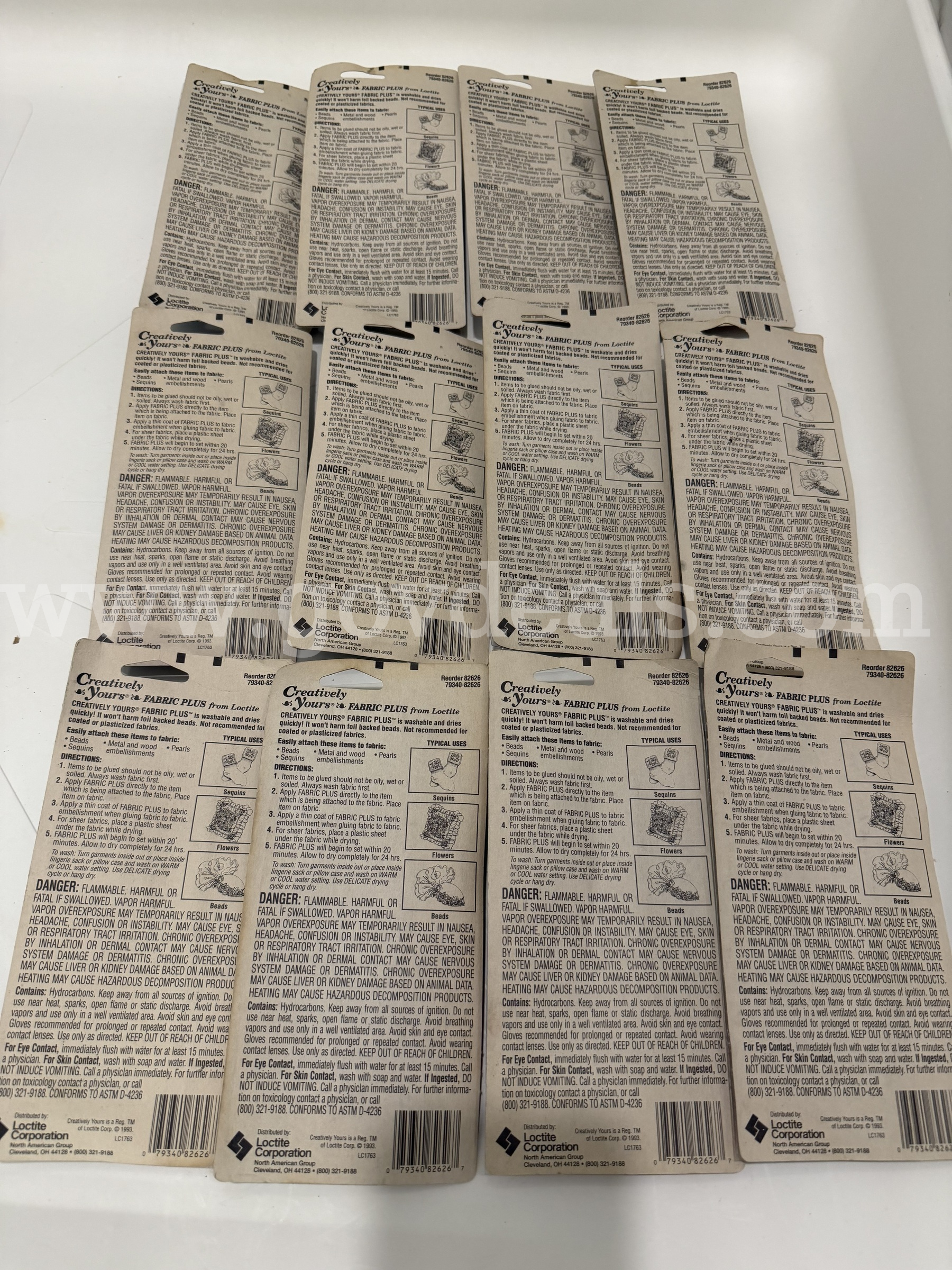 Lot of 12 LOCTITE GLUE Fabric Plus Creatively Yours FROM LOCTITE 1.5 fl.oz 44.3ml MADE IN USA,NEW *WILL SHIP*   Government Surplus Auction - Photo #2