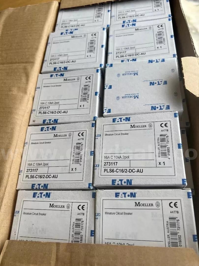 LOT OF 10 Circuit Breaker Eaton Moeller PLS6-C16/2-DC-AU,16A,C 10ka 2P, Mini Circuit Breaker-273117 NEW *CAN SHIP*   Government Surplus Auction - Primary Photo