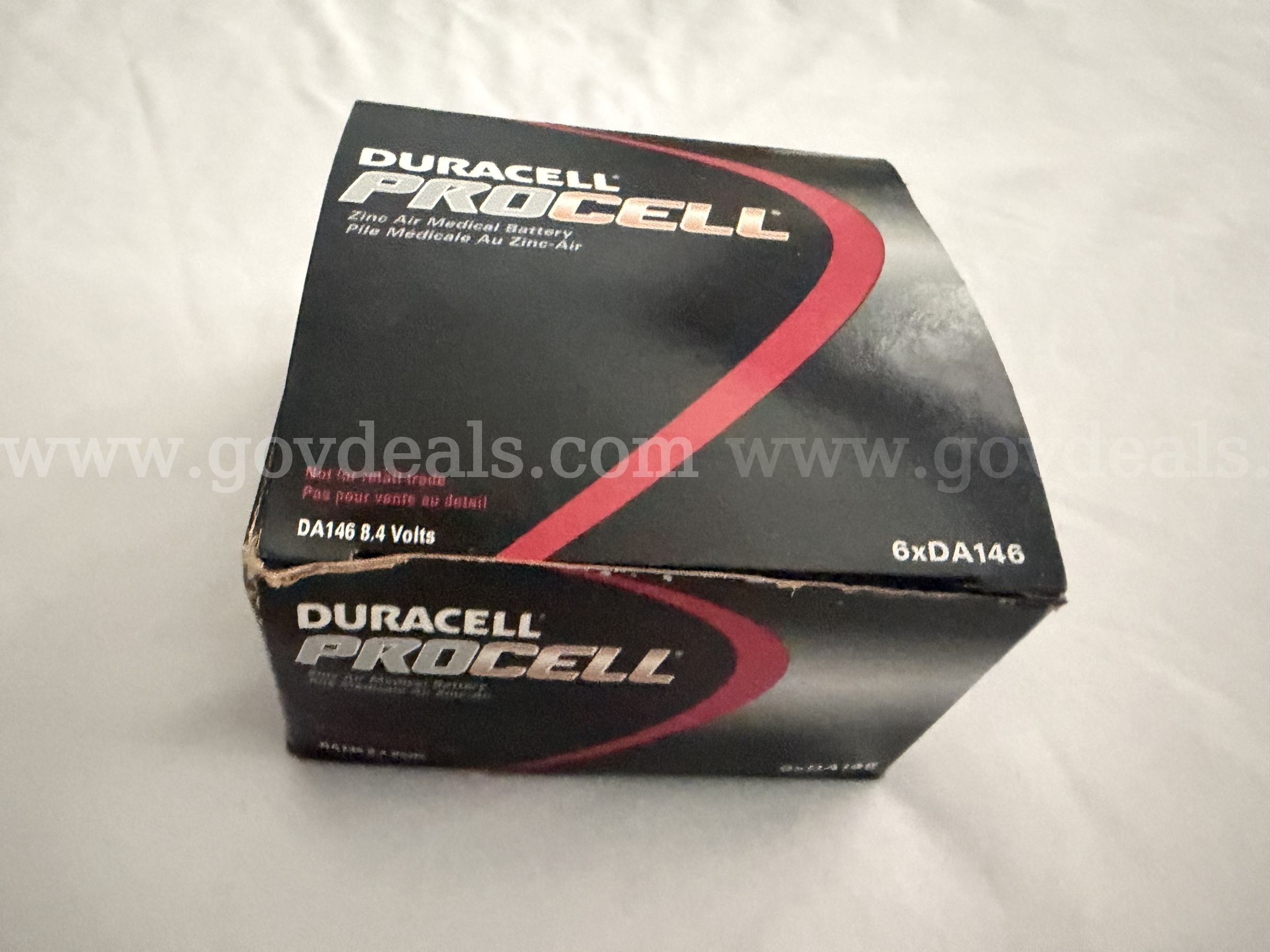 Lot of 4 DURACELL PROCELL DA146 8.4V ZINC AIR MEDICAL BATTERY *WILL SHIP*  DA146 Government Surplus Auction - Primary Photo