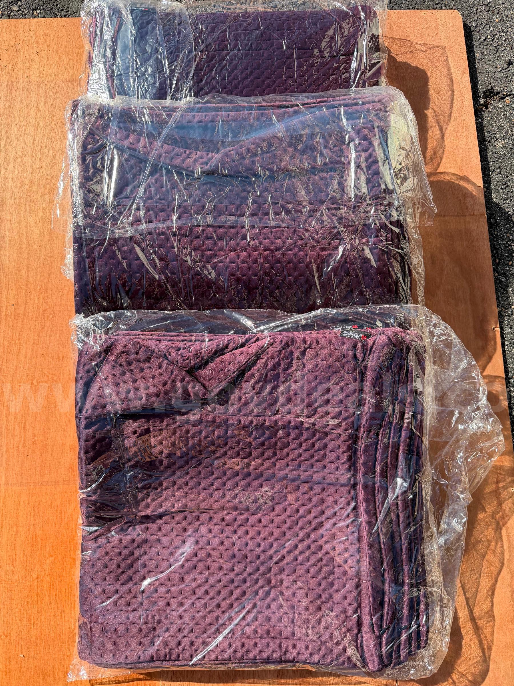LOT OF 3 Packages of 10  (Total of 30) Decorative Textile Pillow Covers Modern Outdoor Color Burgundy *WILL SHIP*   Government Surplus Auction - Primary Photo