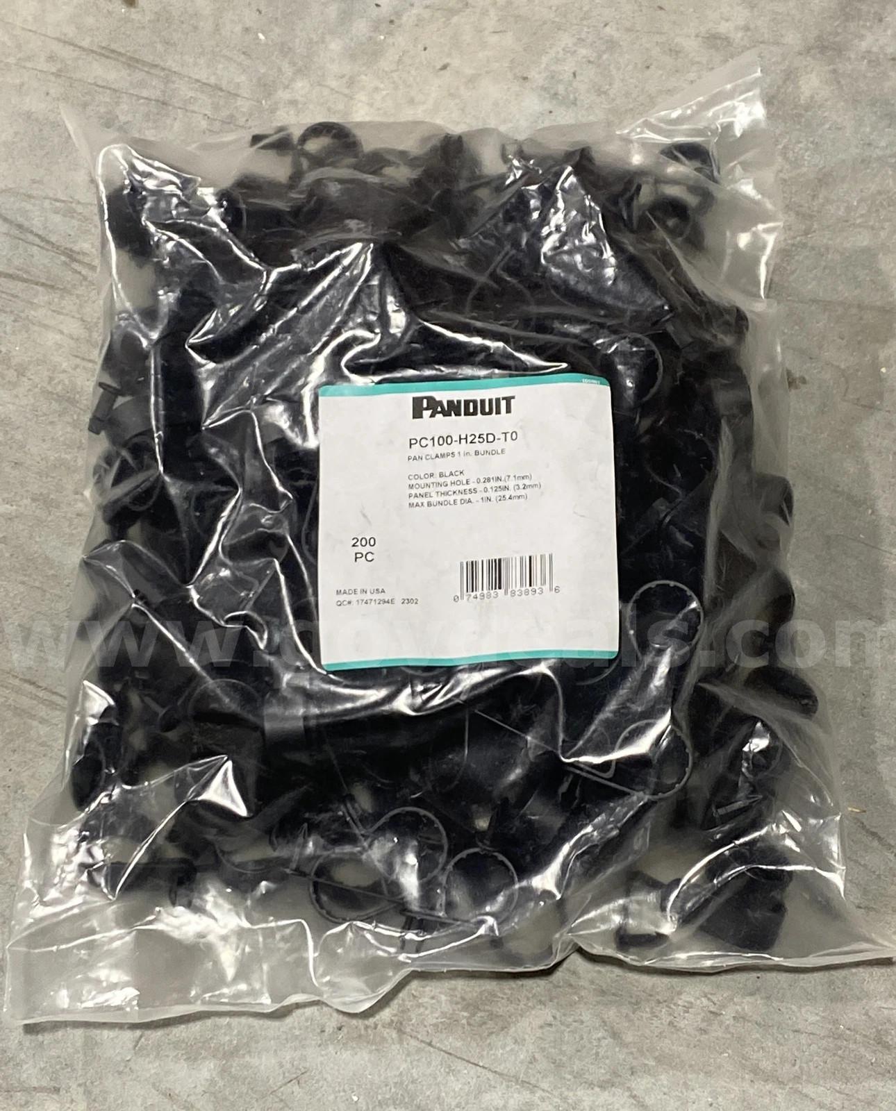 Panduit PC100-H25D-T0 Pan Clamps 1” Bundle Bag of 200 Sealed (1 BAG)/New *WILL SHIP*  PC100 Government Surplus Auction - Photo #6