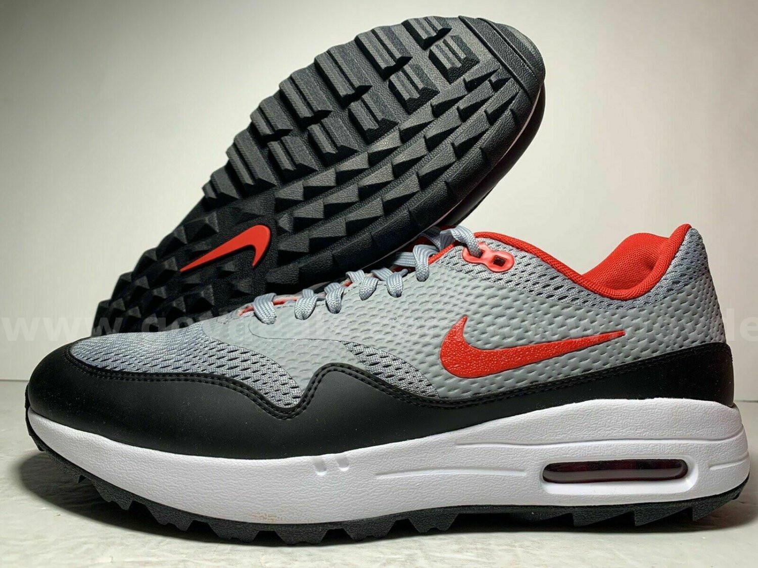 Nike Air Max 1 G Men's Golf Shoes/Cleats CI7576 002 Particle Grey Red SIZE 11.5 NEW *WILL SHIP*   Government Surplus Auction - Photo #3