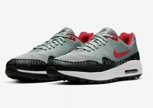 Nike Air Max 1 G Men's Golf Shoes/Cleats CI7576 002 Particle Grey Red SIZE 11.5 NEW *WILL SHIP*   Government Surplus Auction - Photo #4