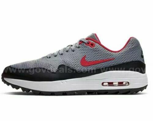 Nike Air Max 1 G Men's Golf Shoes/Cleats CI7576 002 Particle Grey Red SIZE 11.5 NEW *WILL SHIP*   Government Surplus Auction - Photo #5