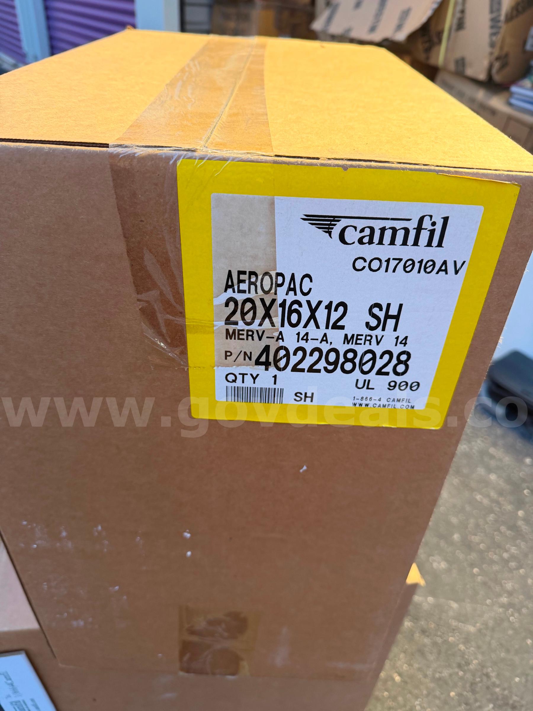 Camfil 402298028 Air Filter AEROPAC 20 X 16 X 12 SH Merv 14 ONE BOX "WILL SHIP"   Government Surplus Auction - Photo #2