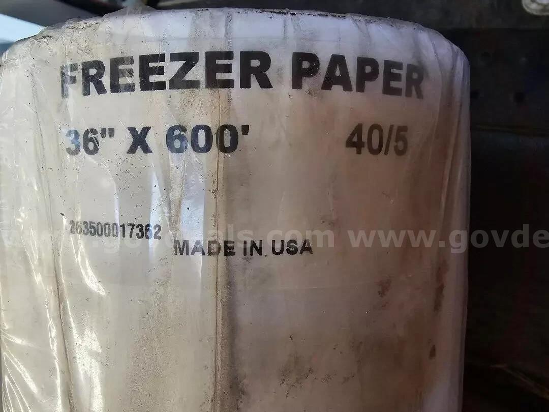 KRAFT FREEZER PAPER 36"X600'40/5 Roll Restaurant Kitchen Bar Cooking MADE IN USA  X600 Government Surplus Auction - Photo #2