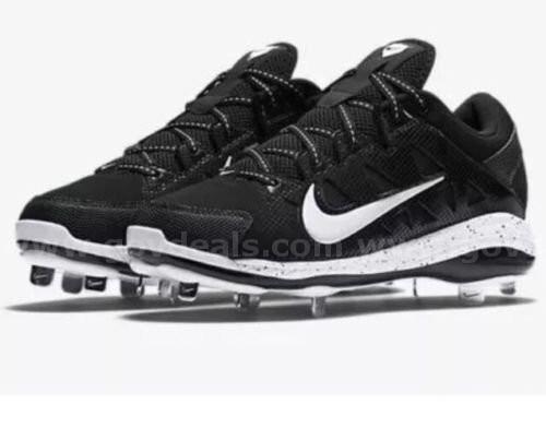 RARE/Nike Air Hyperdiamond Pro..Black/ White 684693-010 Softball Cleats..Size:13 NEW*WILL SHIP*