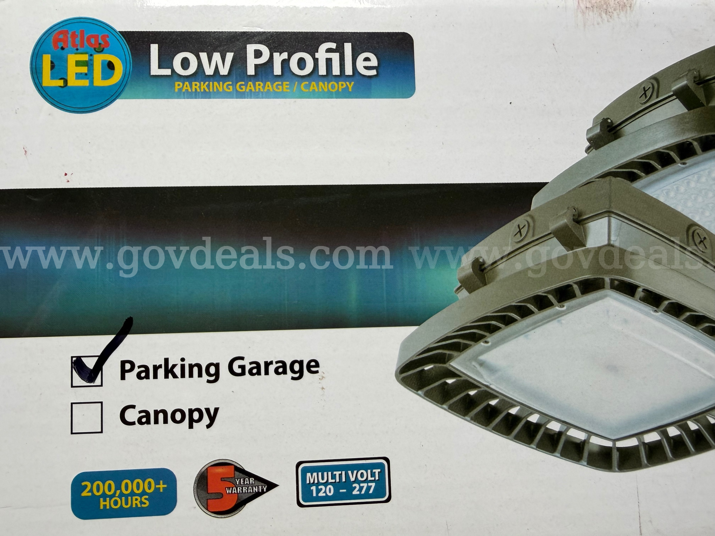 Atlas led light 120-277 V Model PGM25LED 25 W LED GARAGE *WILL SHIP*  120 Government Surplus Auction - Photo #4