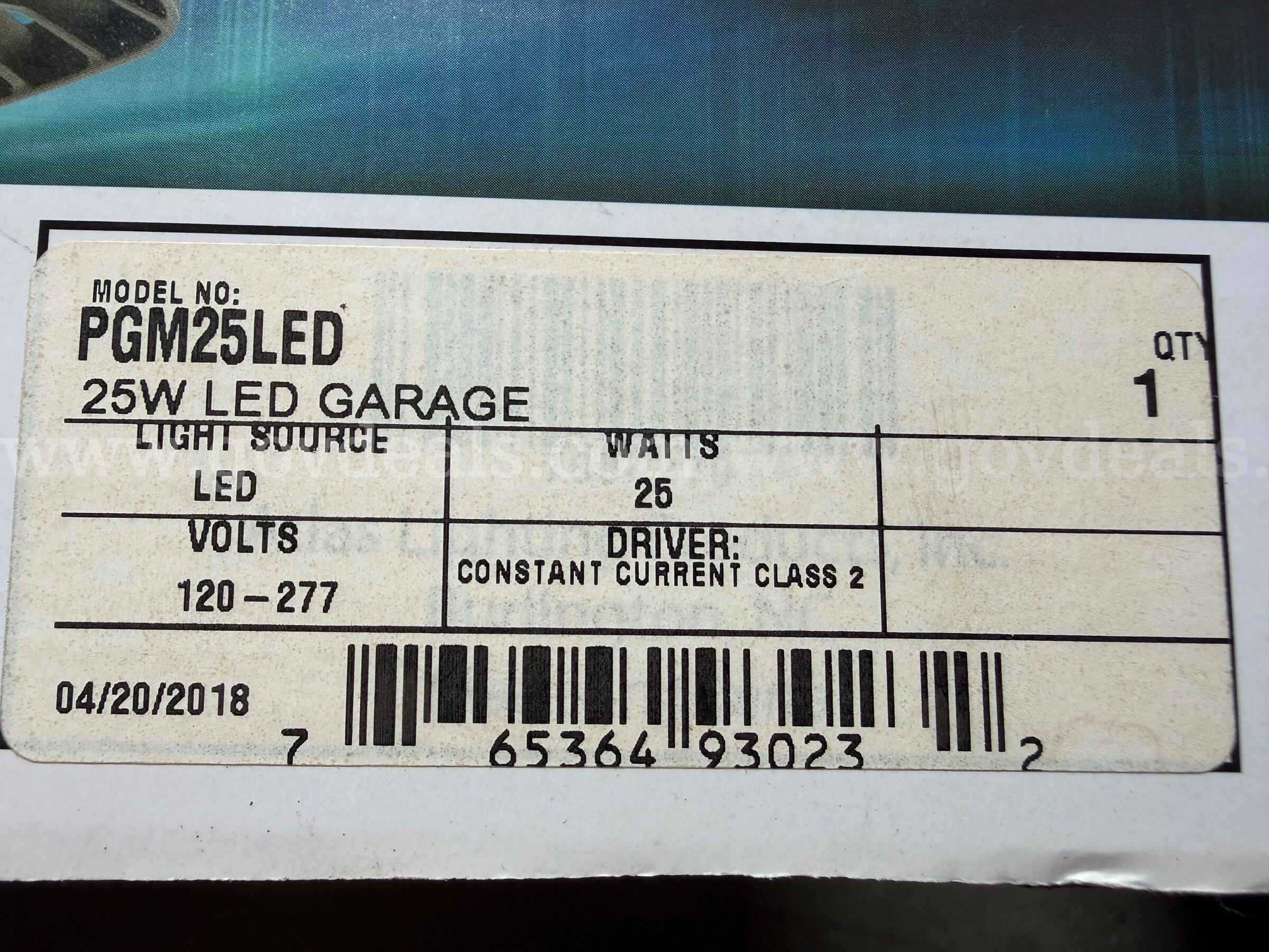 Atlas led light 120-277 V Model PGM25LED 25 W LED GARAGE *WILL SHIP*  120 Government Surplus Auction - Photo #6