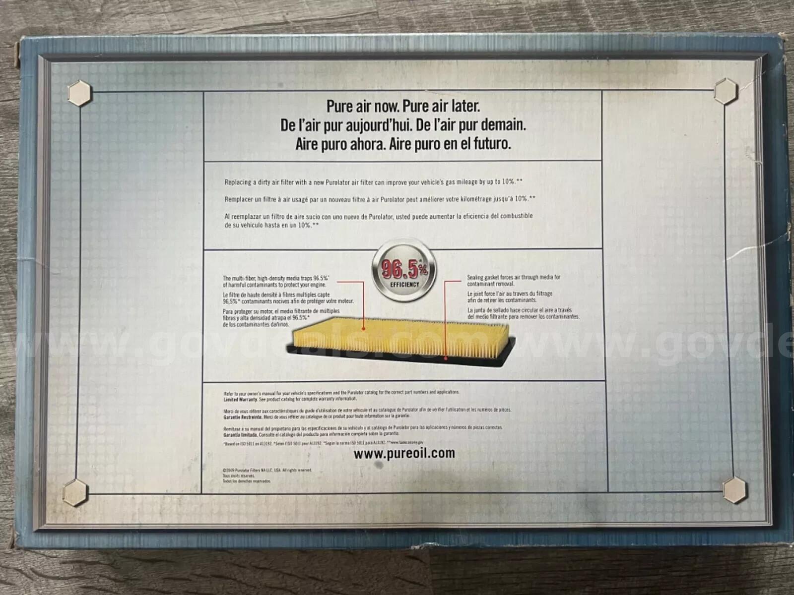 PUROLATOR AIR FILTER A24633 BRAND NEW IN PACK MADE IN USA *WILL SHIP*   Government Surplus Auction - Photo #2