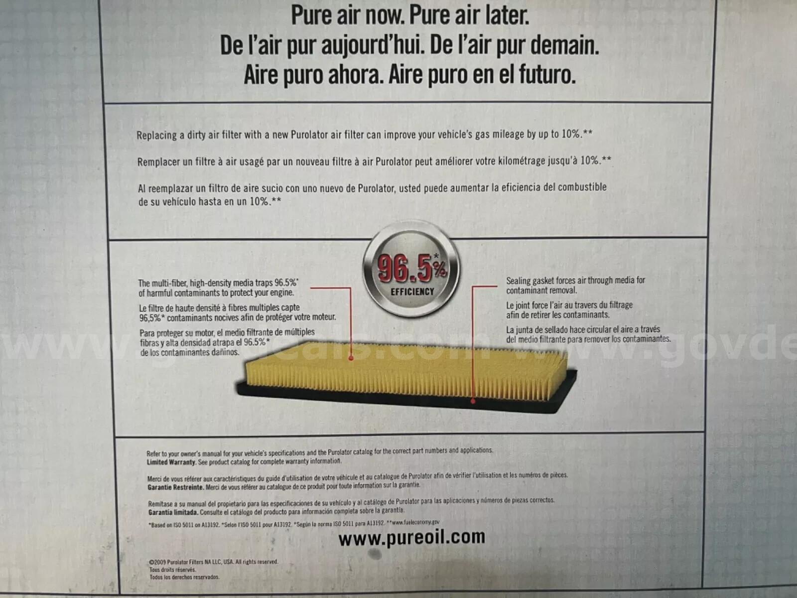 PUROLATOR AIR FILTER A24633 BRAND NEW IN PACK MADE IN USA *WILL SHIP*   Government Surplus Auction - Photo #3